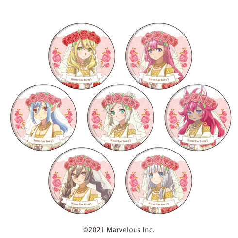 『ルーンファクトリー5』缶バッジ 07/BOX(全7種) 女性キャラ 結婚衣装ver.